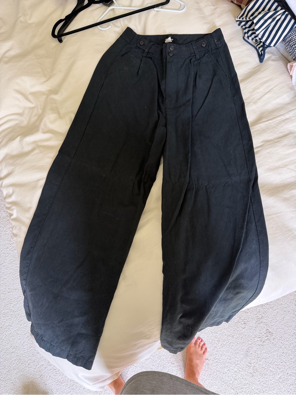 Madewell Black Wide-Leg Chinos